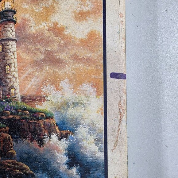 Lighthouse Ceramic Coasters Set Of 3 With Cork Backing beachcore ocean nautical - Picture 4 of 5